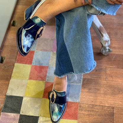 Blue Thick-Sole Shoes