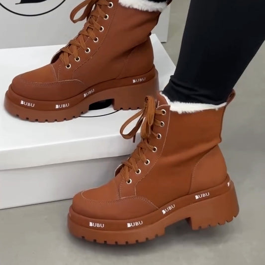 Fleece-Lined Warm Martin Boots