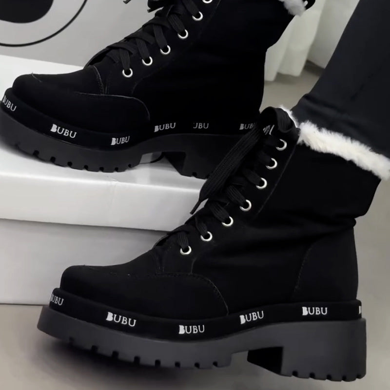 Fleece-Lined Warm Martin Boots