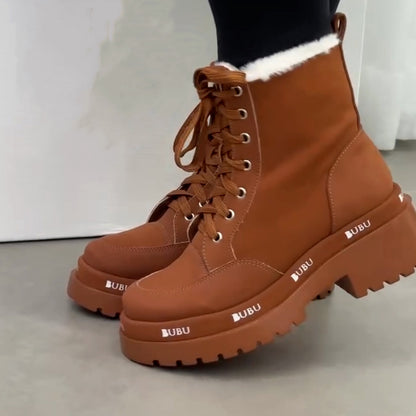 Fleece-Lined Warm Martin Boots