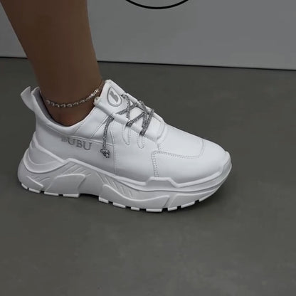 White Comfy Chunky Sneakers