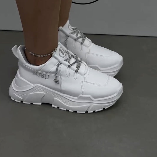White Comfy Chunky Sneakers