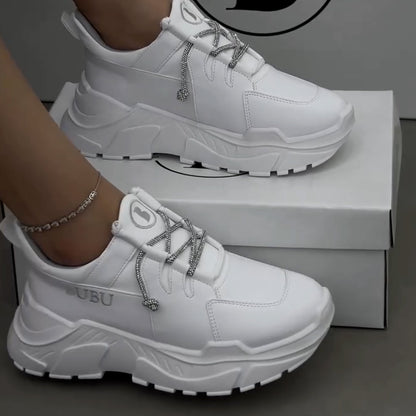 White Comfy Chunky Sneakers