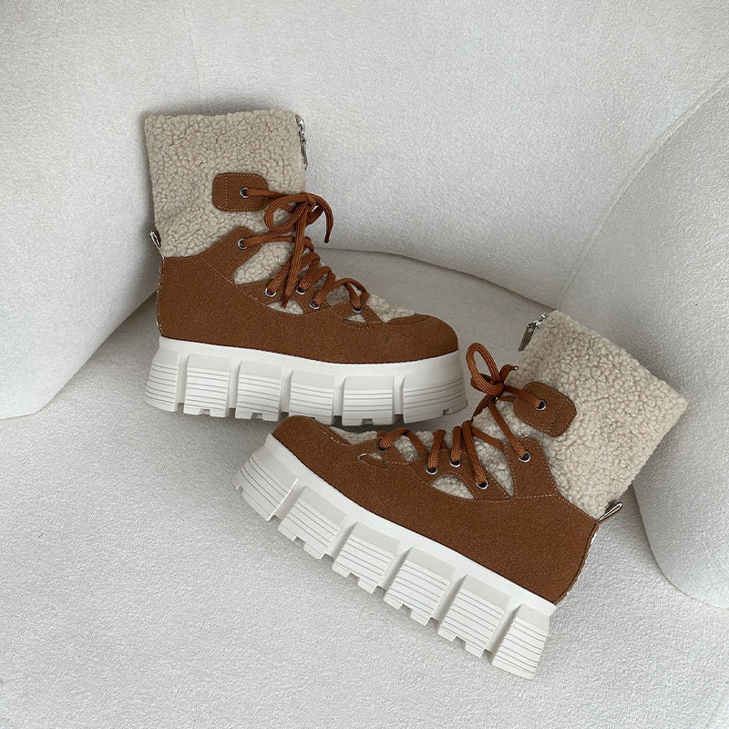 Warm Fur Platform Boots