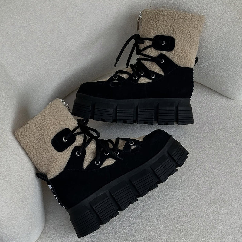 Warm Fur Platform Boots