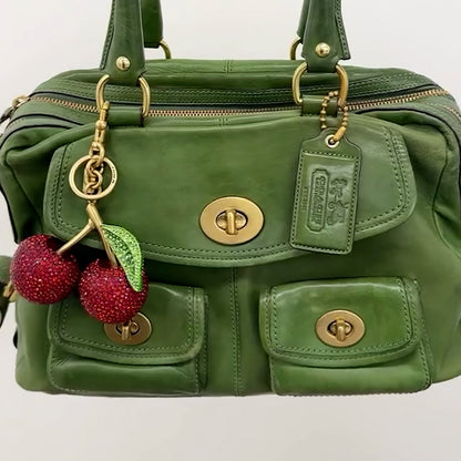 Green Leather Work Bag
