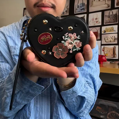 Black Heart-Shaped Bag