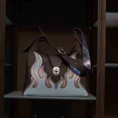 Embroidered Flame Bag