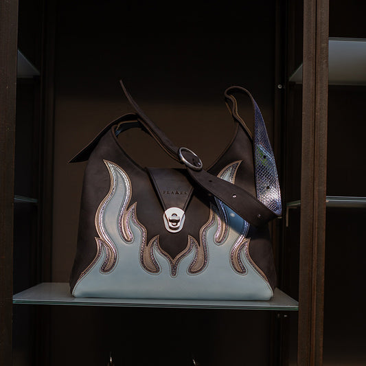 Embroidered Flame Bag