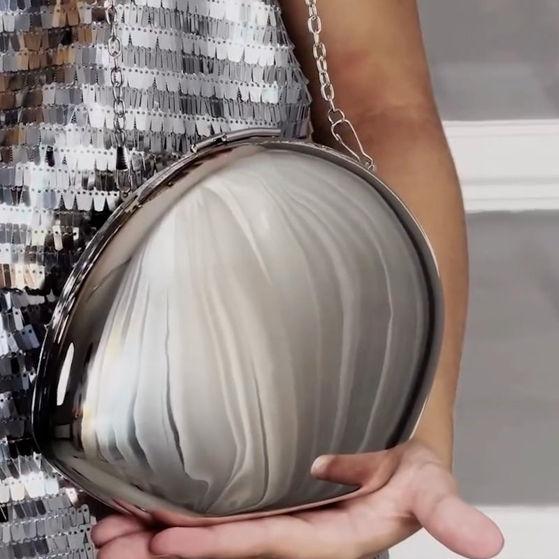 Silver Shell Bag