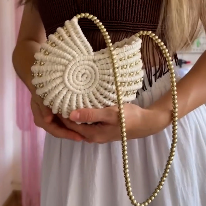 Handmade White Chic Bag