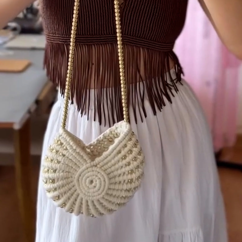 Handmade White Chic Bag