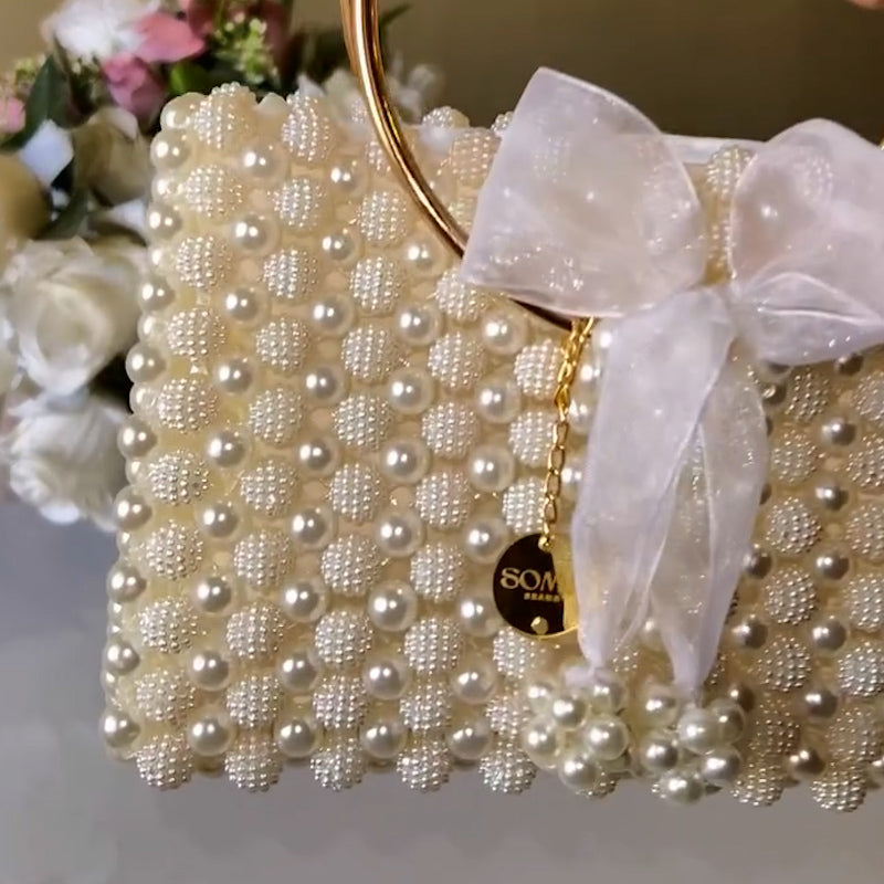 Pearl Gold Ring Bag