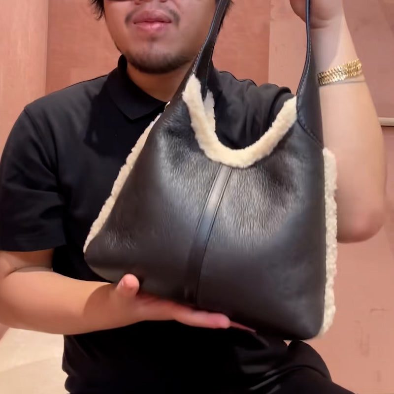 Leather Fur Bag