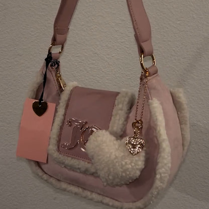 Pink Fur Bag