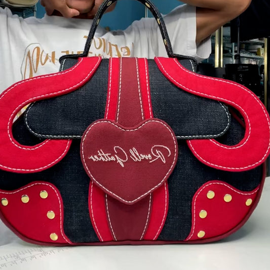 Red-Black Casual Bag