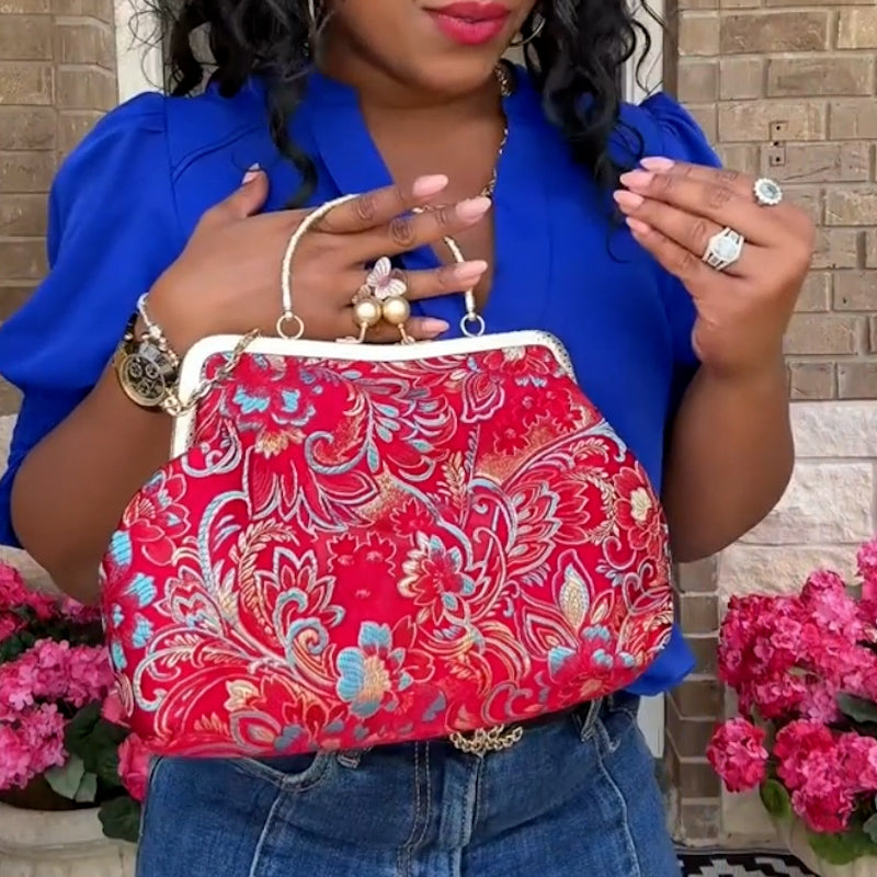 Red Printing Handbag