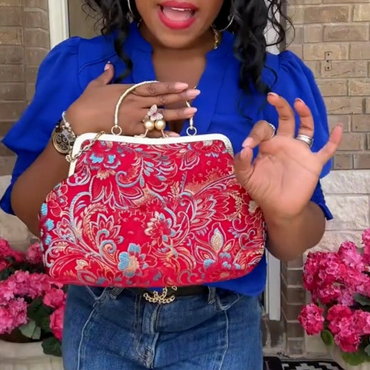 Red Printing Handbag