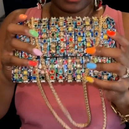 Rhinestone Diamond Chain Bag