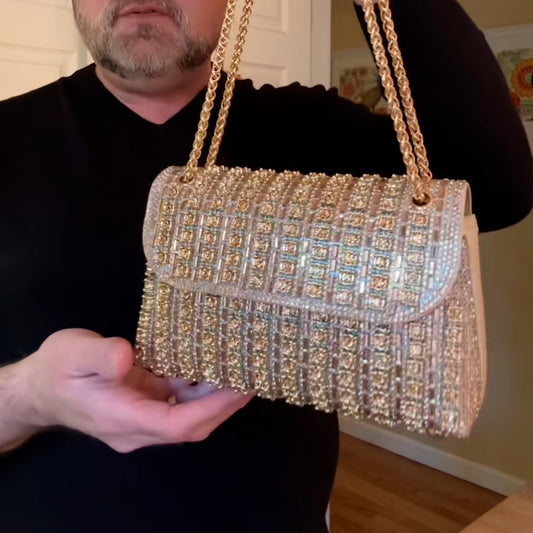 Champagne Crystal Bag
