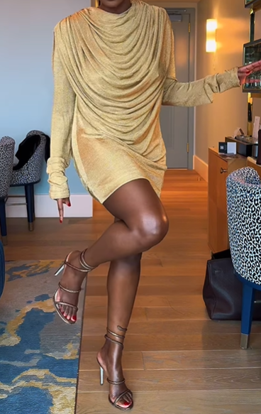 Stunning Gold Occasion Dress