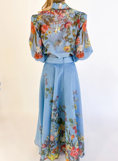 Elegant Floral Shirt 2pc Set