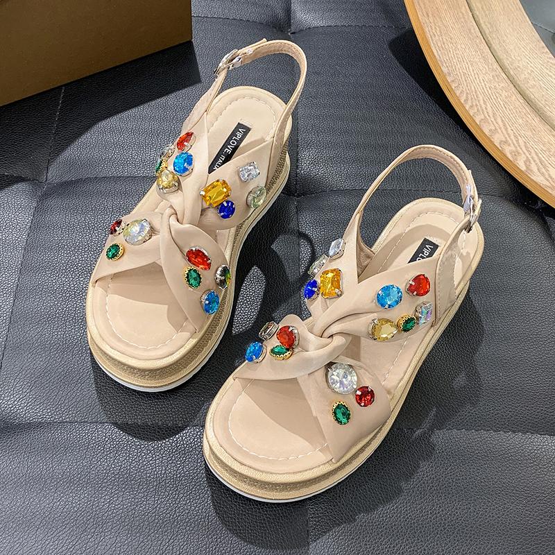 Crystal Casual Open Toe Sandals