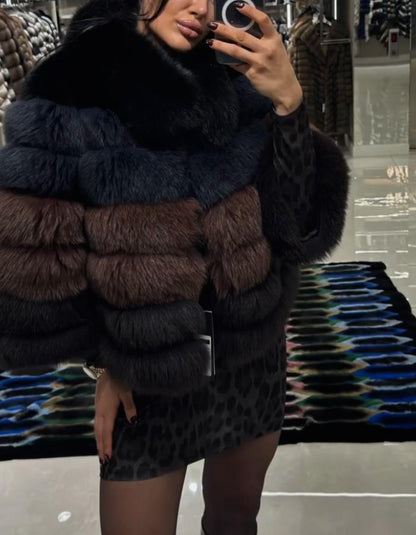 Multi-Color Fur Short Coat