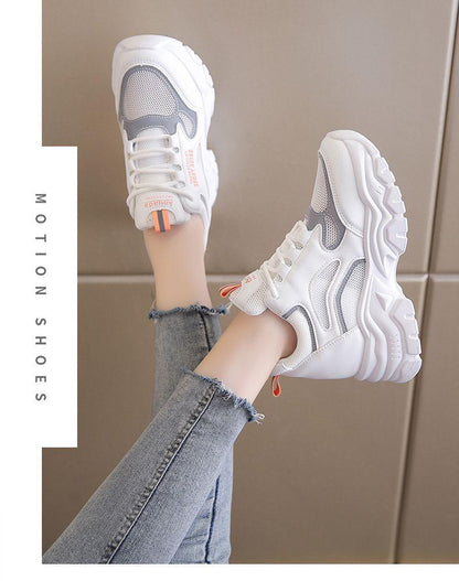 Mesh Thick-Sole Cross Sneakers