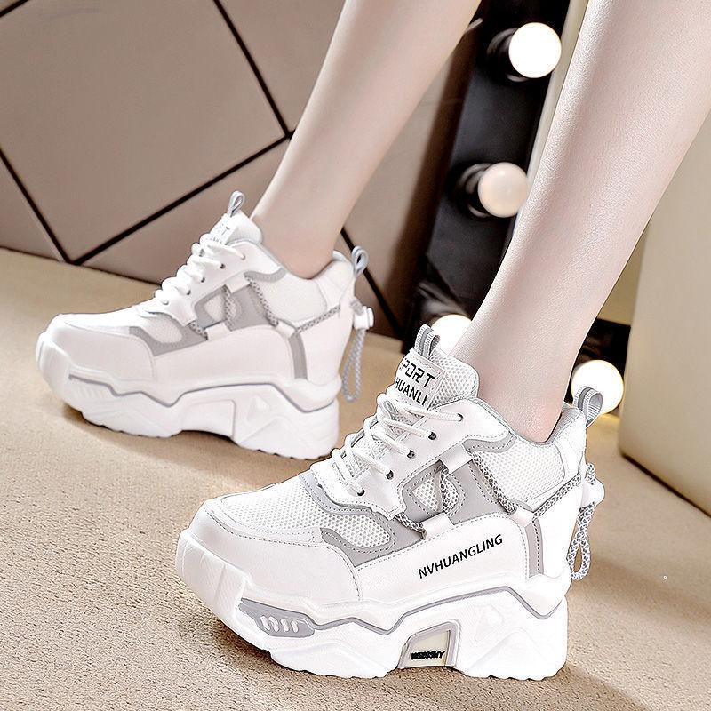 Mesh Thick-Sole Cross Sneakers