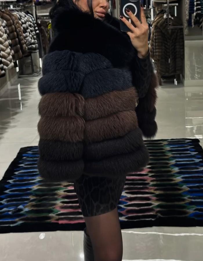 Multi-Color Fur Short Coat