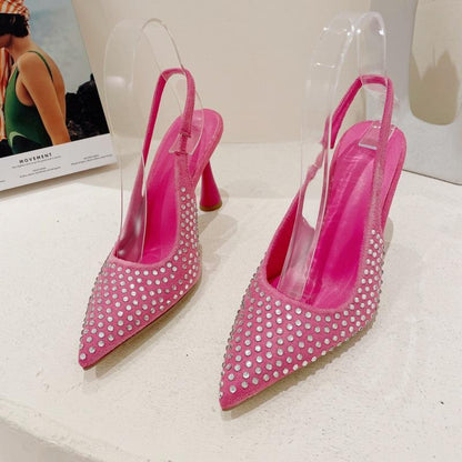 Pointed Toe Shallow High Heel Shoes