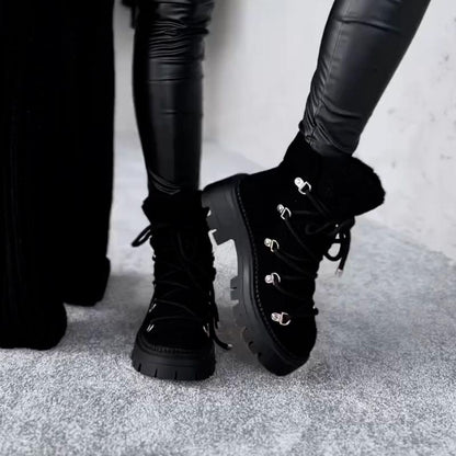 Lace-Up Warm Boots