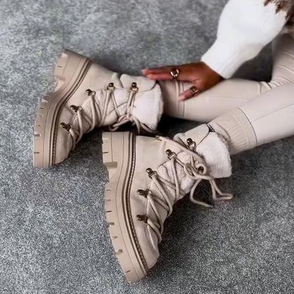 Lace-Up Warm Boots