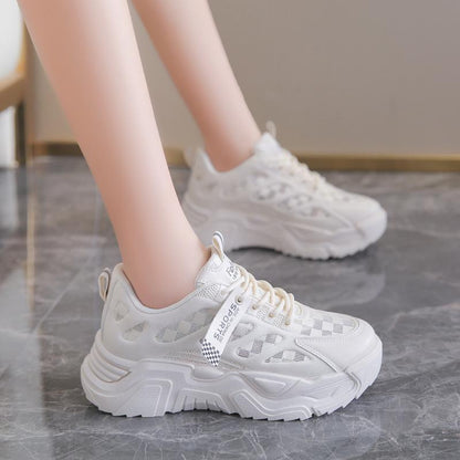 Mesh Breathable Lace-Up Sneakers