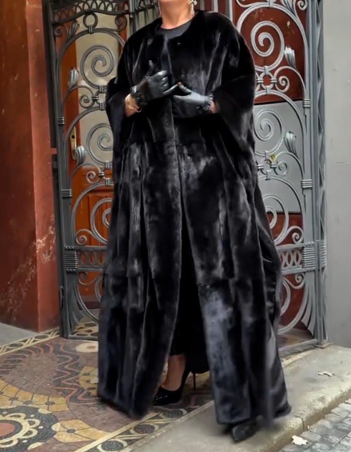 Black Suede Long Coat