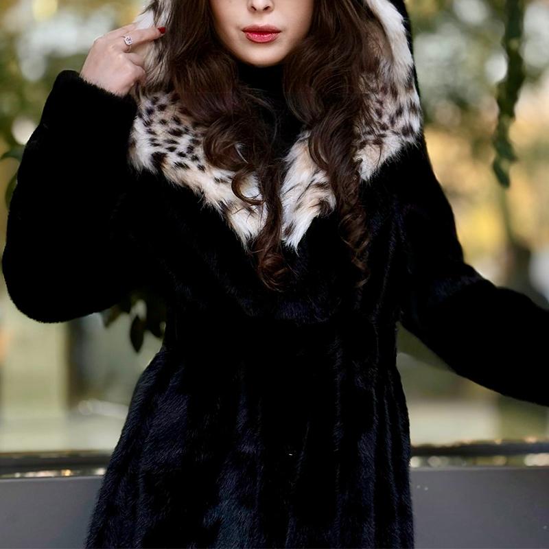 Black Casual Wool Coat