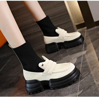 Platform Elastic Sock Boots