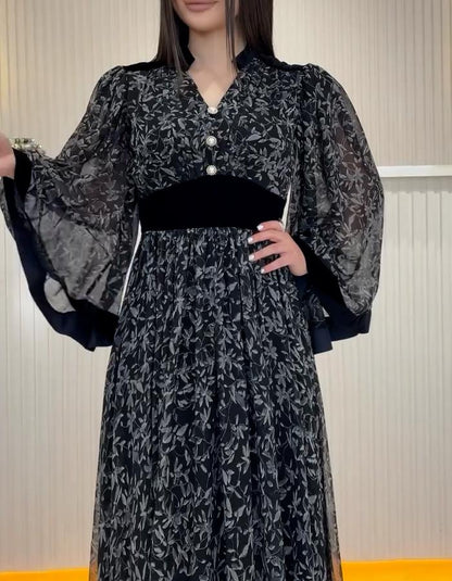 Floral Large Sleeve Dress