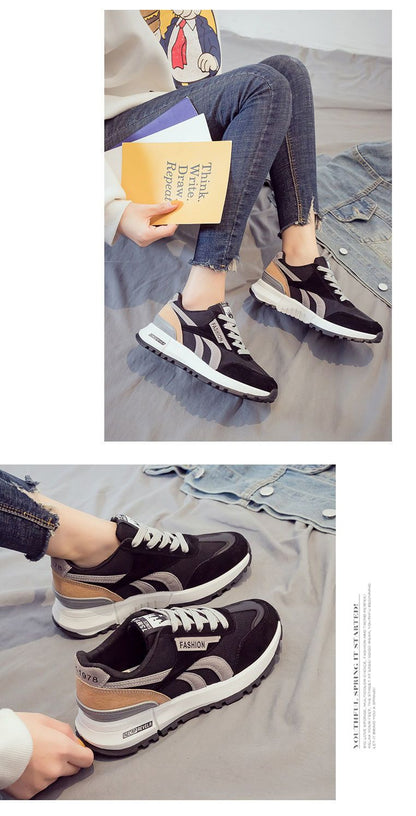 Patchwork Stripe Sport Shoes