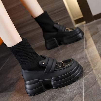 Platform Elastic Sock Boots