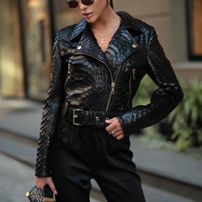 Black Leather Short Jacket