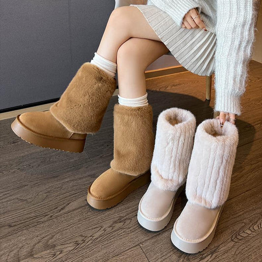 Fur Versatile Non-Slip Snow Boots