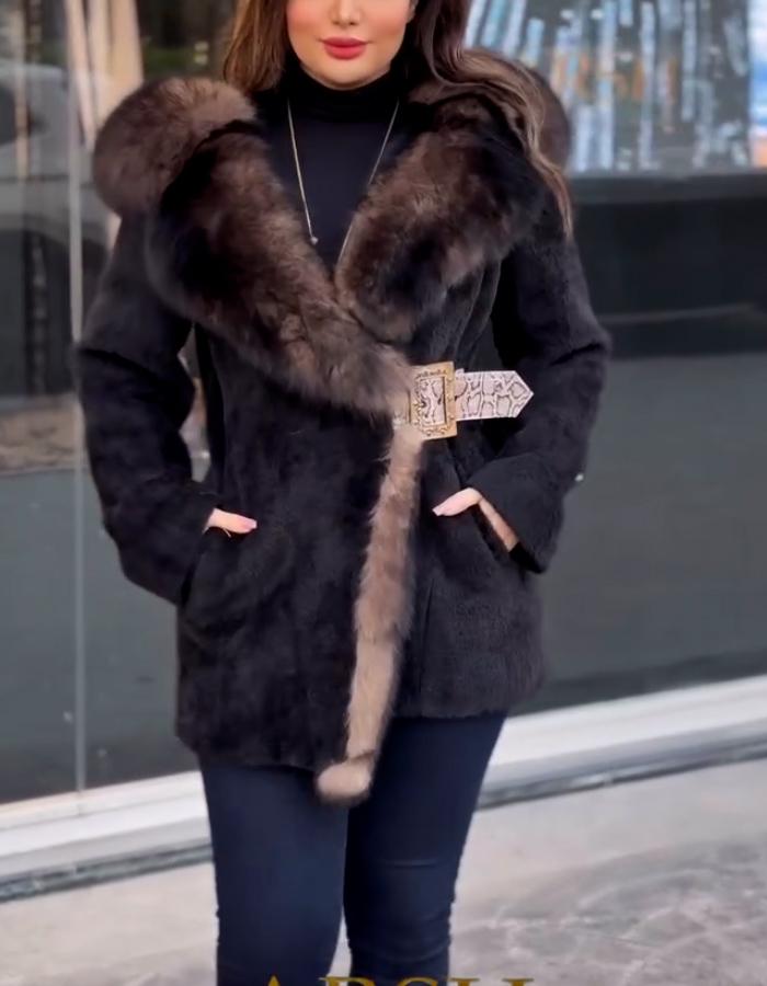 Soft Fur Belted Jacket