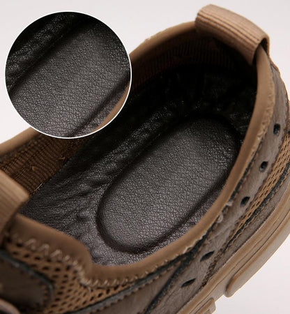 Wrapped Toe Leather Breathable Soft-soled  Shoes