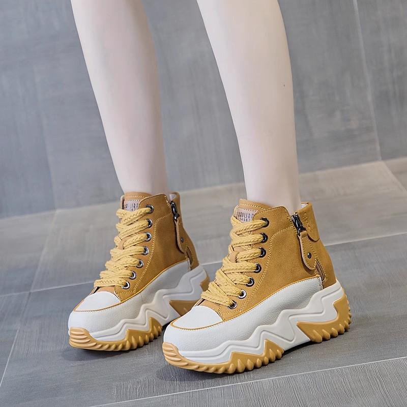Outdoor Non-slip Leather Chunky Sneakers