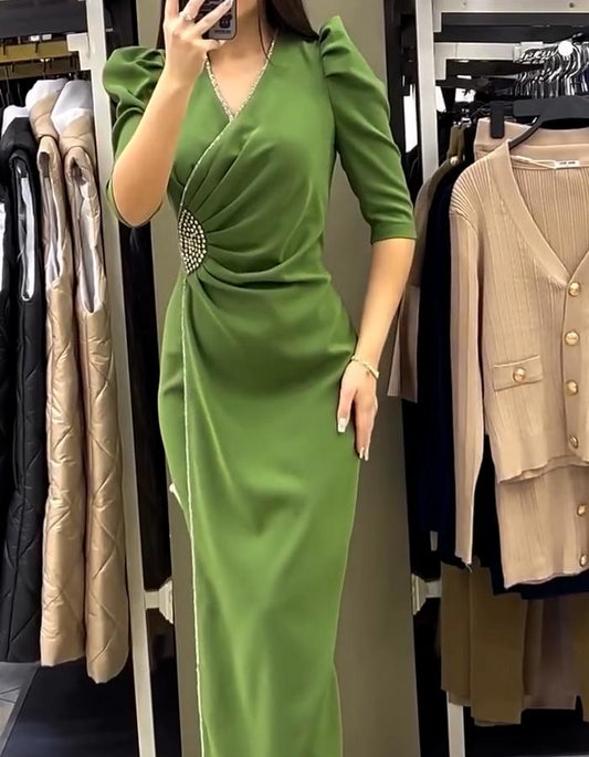 Green Slim Dress