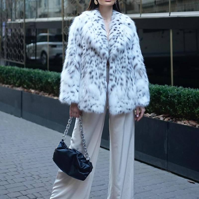 Polka Dot Fluffy Coat