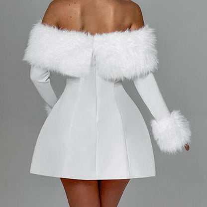 White Fur Dress