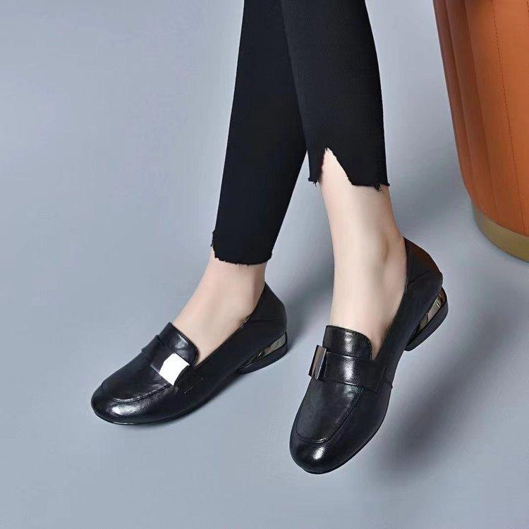 Square Soft Leather Shoes